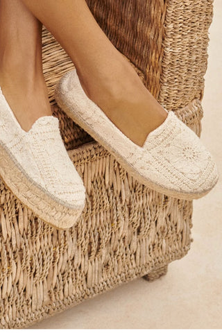 Yucatán espadrillot, cotton crochet