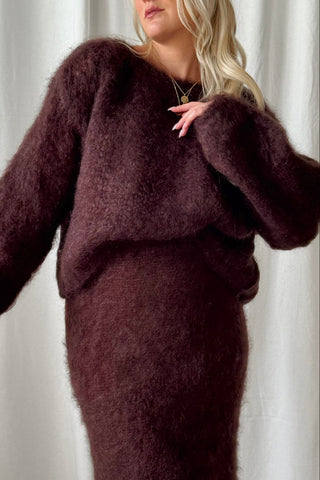 Dreamy mohairneule, espresso