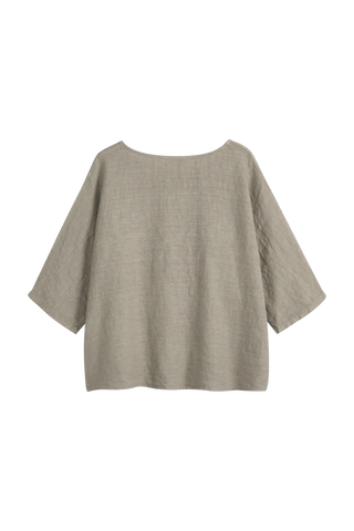 Edell linen top, taupe