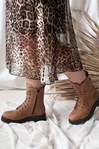 Efany fur nahkanilkkurit, cognac