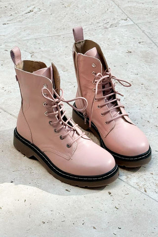 Efany leather boots, light pink