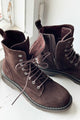 Efany suede ankle boots, dark brown