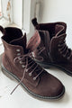 Efany suede nahkanilkkurit, tummanruskea