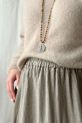 Elixir frilla pellavahame, taupe