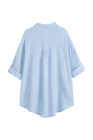 Ella linen shirt, light blue