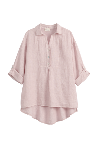 Ella linen shirt, light pink