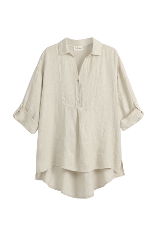 Ella linen shirt, sand
