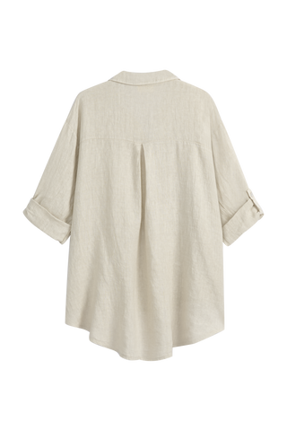 Ella linen shirt, sand