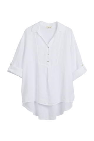 Ella linen shirt, white