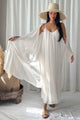 Emika silk-viscose kimono, beige