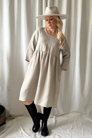 Emma pellavamekko, natural