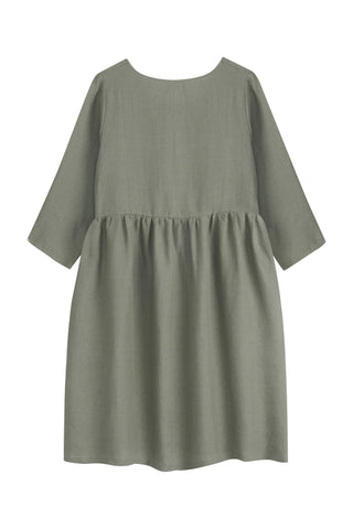 Emma linen dress, camo