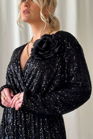 Eternity paljettimekko, musta