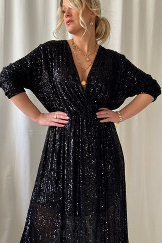 Eternity paljettimekko, musta