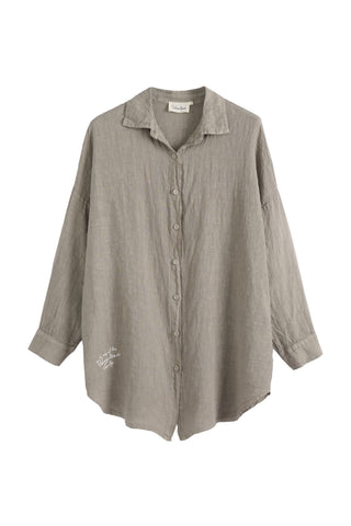 Everyday linen shirt, taupe