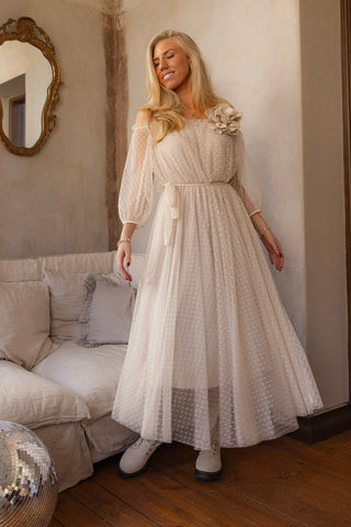 Fairy tyllimekko, beige