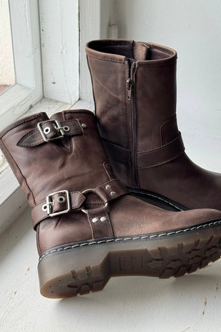 Feikon biker boots, chocolate