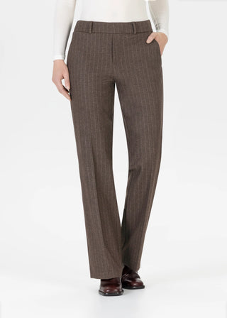 Fenja pants long, brown striped