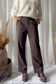 Fenja pants long, brown striped