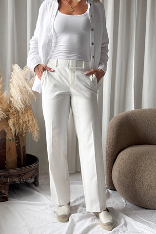 Fenja stretch pants long, cream