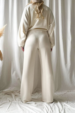 Ferni collegehousut, luonnonvalkoinen