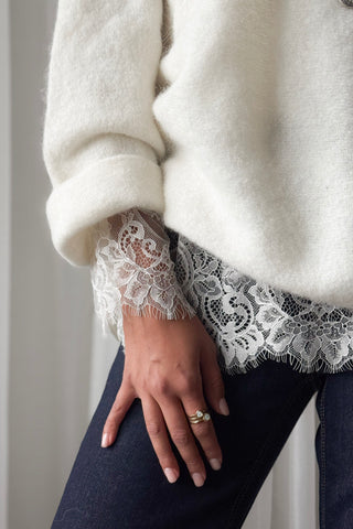 Florence Lace blouse, white
