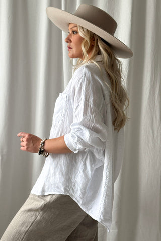 Friday pellavapaita, valkoinen