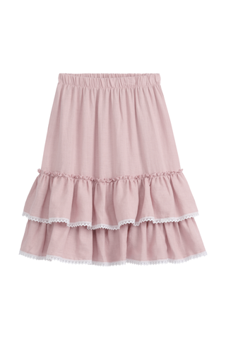 Frilla lace linen skirt, sorbet pink