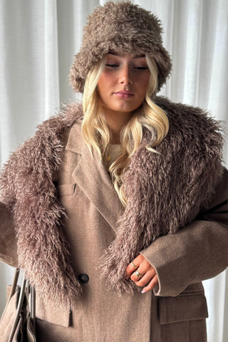 Furry hattu, taupe