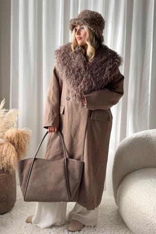 Furry hattu, taupe