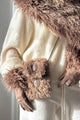Furry puhelinlaukku, taupe