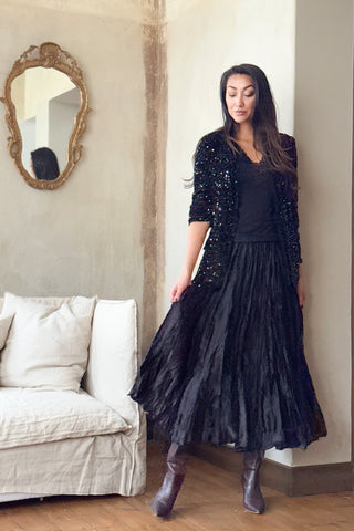 Glam maxihame, musta