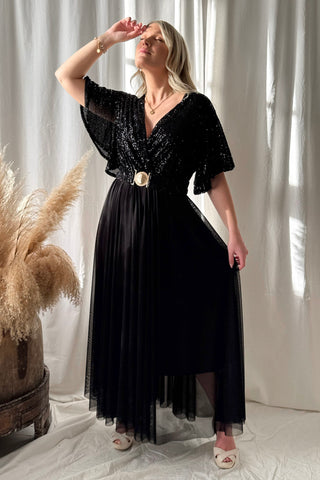 Glory paljettimekko, musta