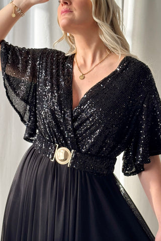 Glory paljettimekko, musta