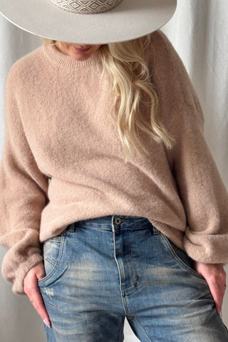 Gretta alpakkaneule, beige