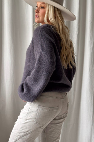 Gretta alpakkaneule, thunder