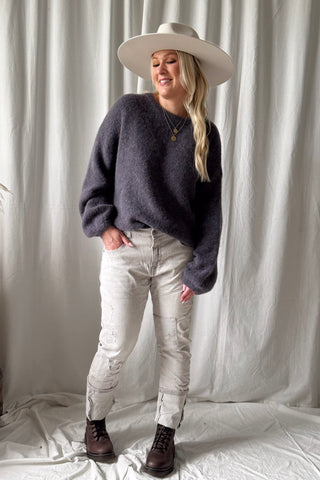 Gretta alpakkaneule, thunder