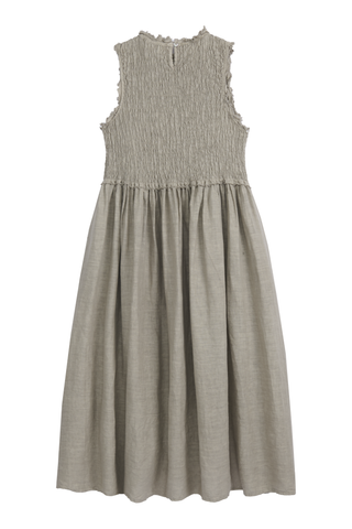 Hacienda linen dress, taupe
