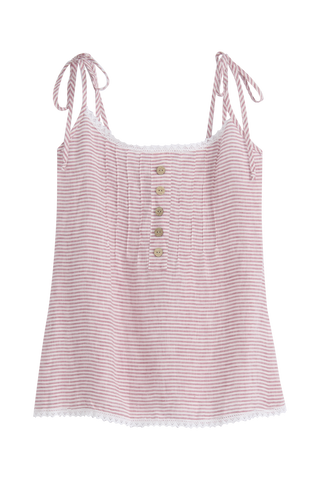 Hanko pellavatoppi, pink stripe