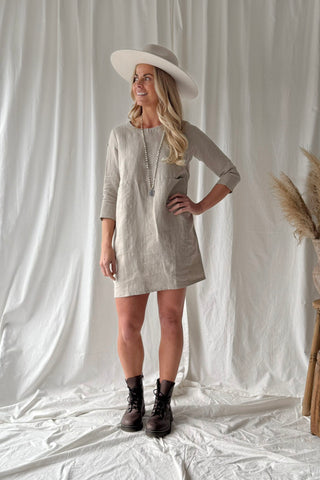 Happiness pellavatunika, natural