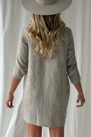 Happiness pellavatunika, natural