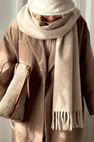 Fringed Scarf, beige