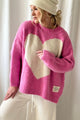 Heart jumper, bubble pink
