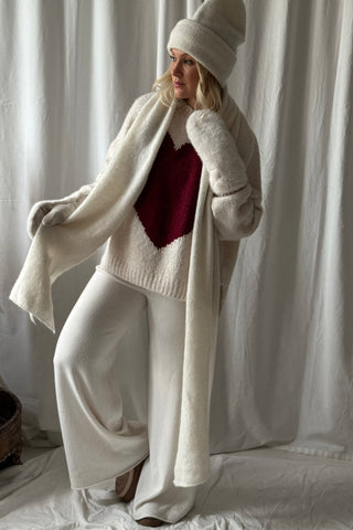 Heart jumper, off white