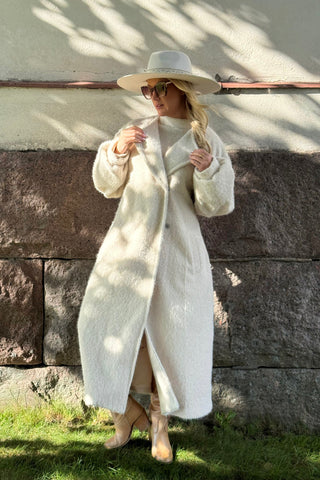 Hermione takki, luonnonvalkoinen