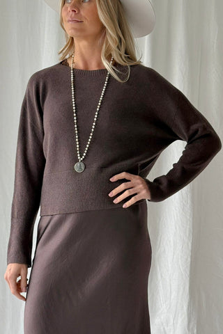 Honeybun neule, espresso