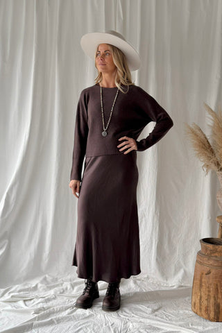 Honeybun neule, espresso