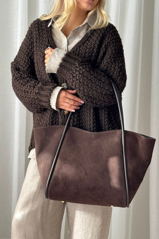 Hygge cardigan, coffee