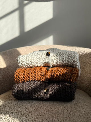 Hygge neuletakki, cinnamon