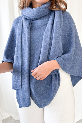 Cashmere Cloud huivi, denim blue